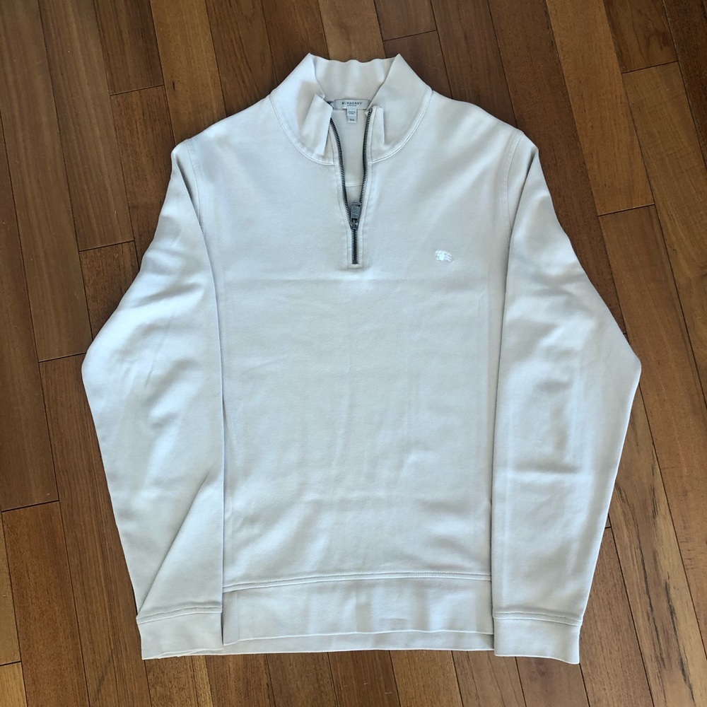 Men’s Large Burberry Quarter Zip Sweater
